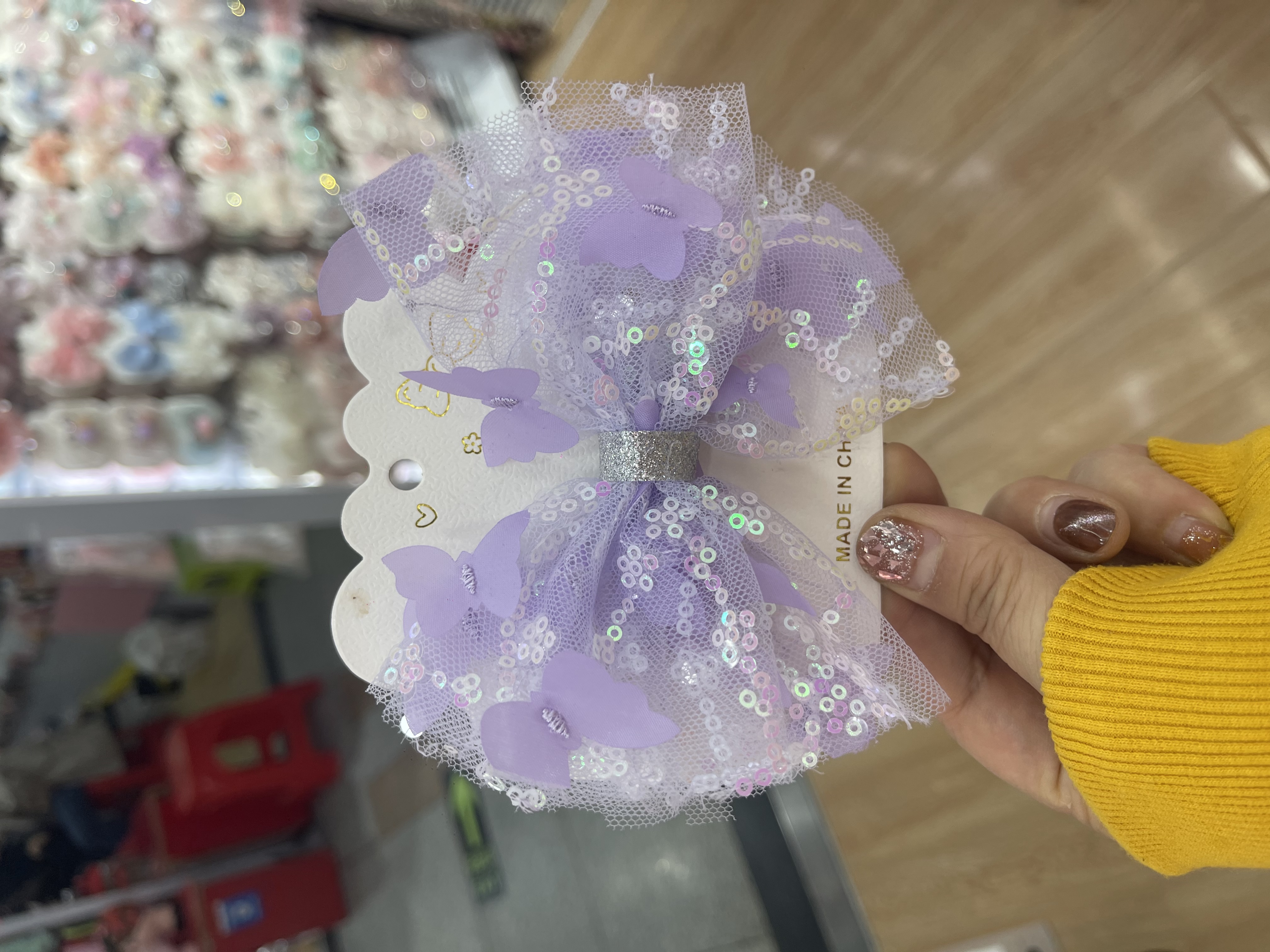 甜美温柔女孩重工蕾丝白色大蝴蝶结发夹公主可爱儿童双层头花飘带
