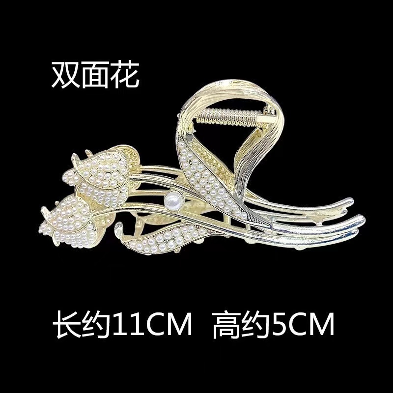 高级感水钻/花朵抓夹/百搭鲨鱼抓夹产品图