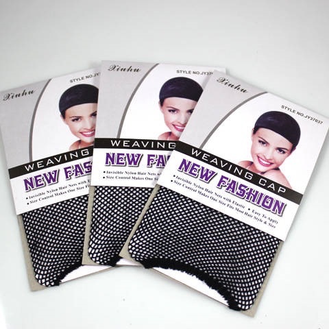 The black mesh cap of the high-elasticity wig is open at both ends