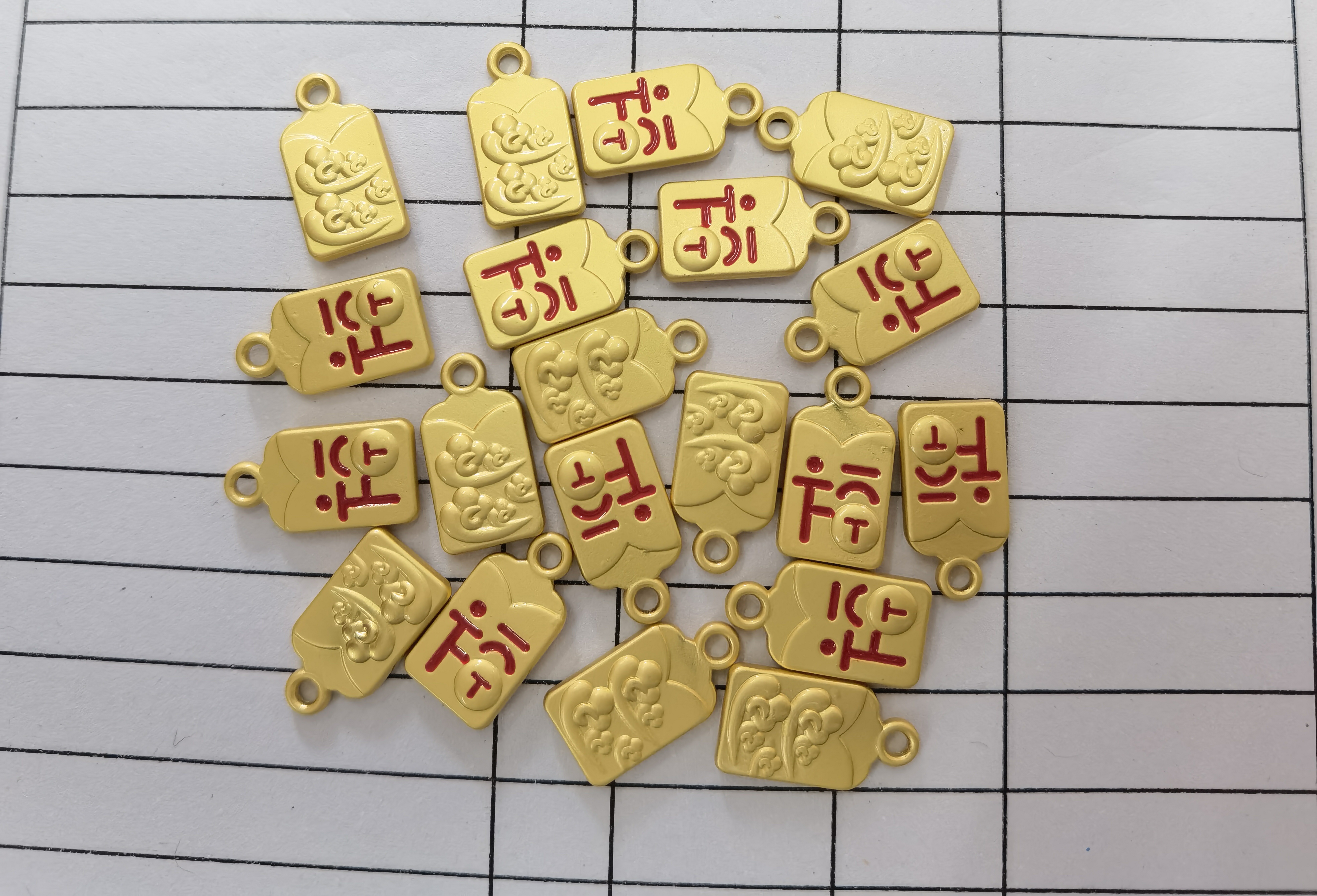 2024 New Dragon Year Accessories: Golden alloy electroplated dragon Steamed Dumplings, zodiac dragon dumplings, dragon head diy accessories, in stock and wholesale Specification image