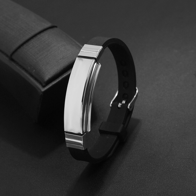 Libra men's silicone pin buckle stainless steel bracelet, customizable products for the 12 zodiac signs; Fashionable and versatile bracelet, bracelet, bracelet, bracelet details Picture