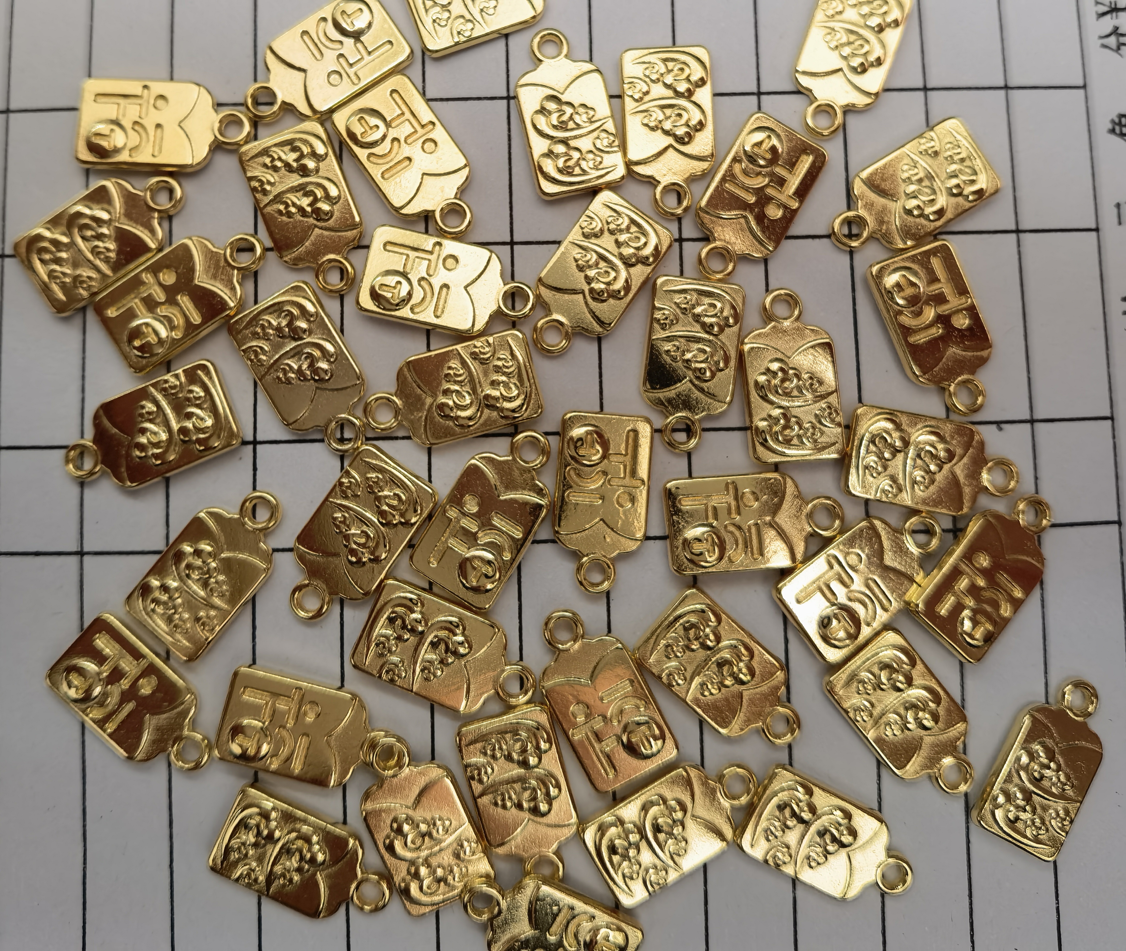 diy alloy accessories: Four Directions Wealth, Four Directions Happiness, Attracting wealth and Good fortune, oil-dripping bracelet accessories wholesale Specification image