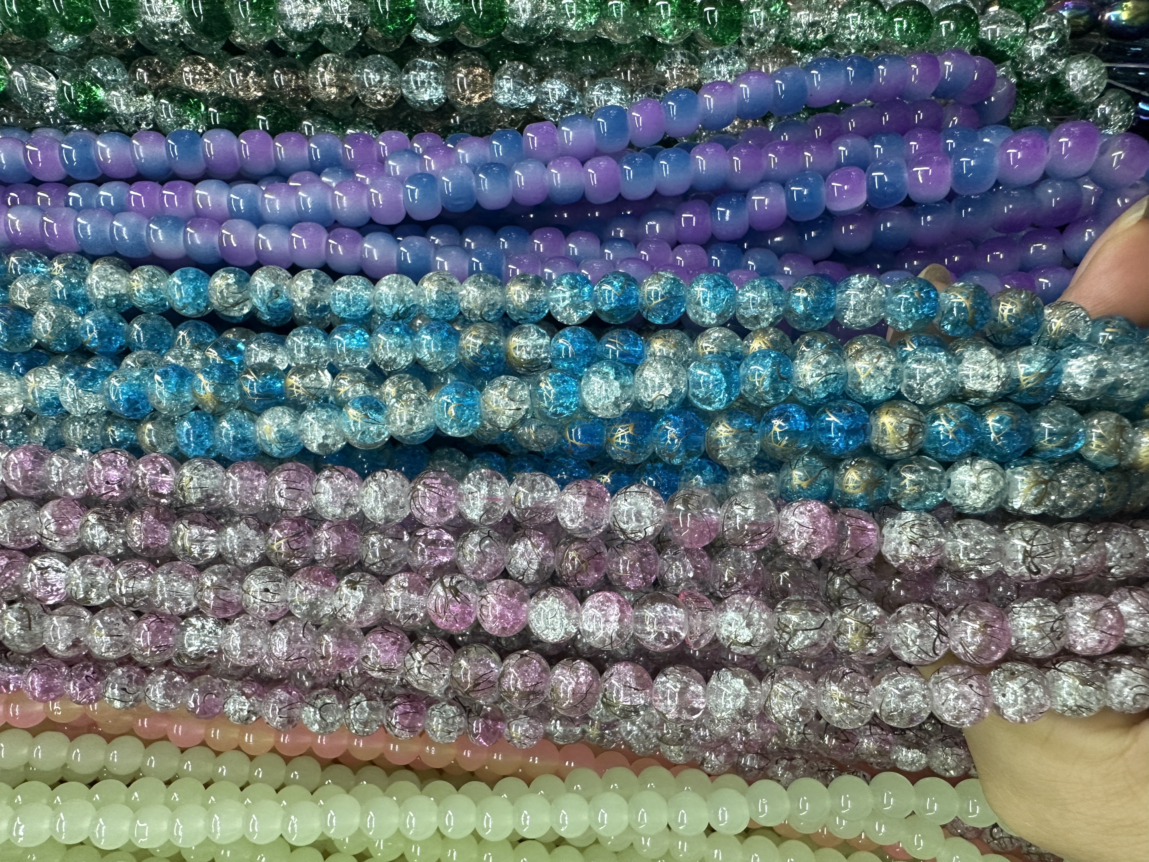 玻璃珠  /考漆珠 /冰碎珠细节图