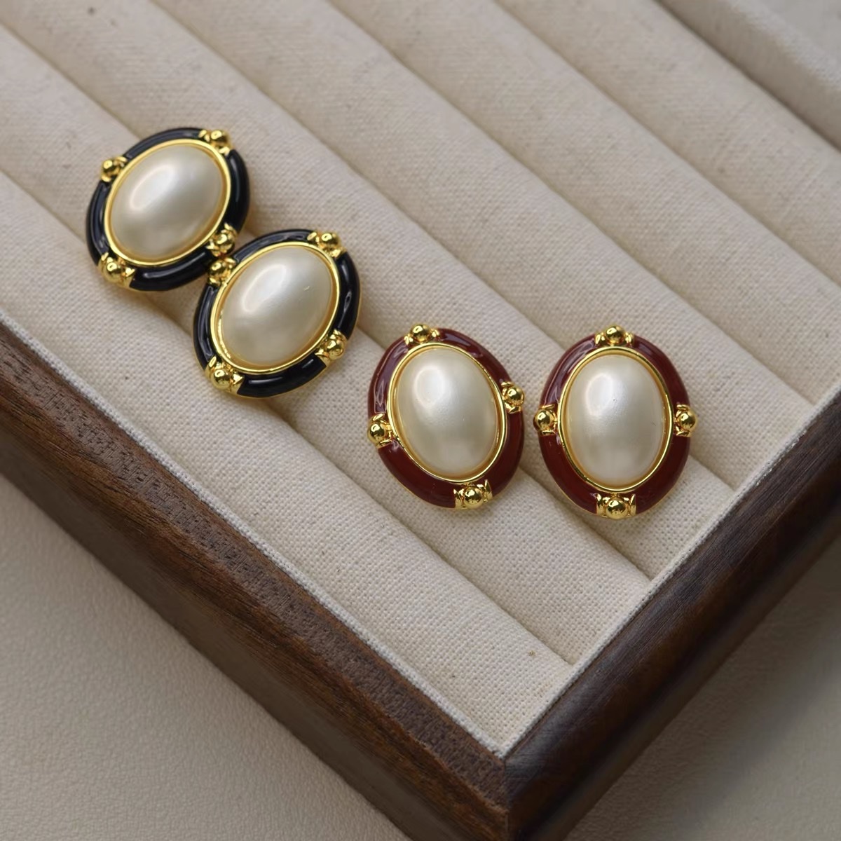 Super Value Antique Pearl Earrings Dripping Oil, Elegant Bright, Do Not Buy You Will Regret! Specification drawing