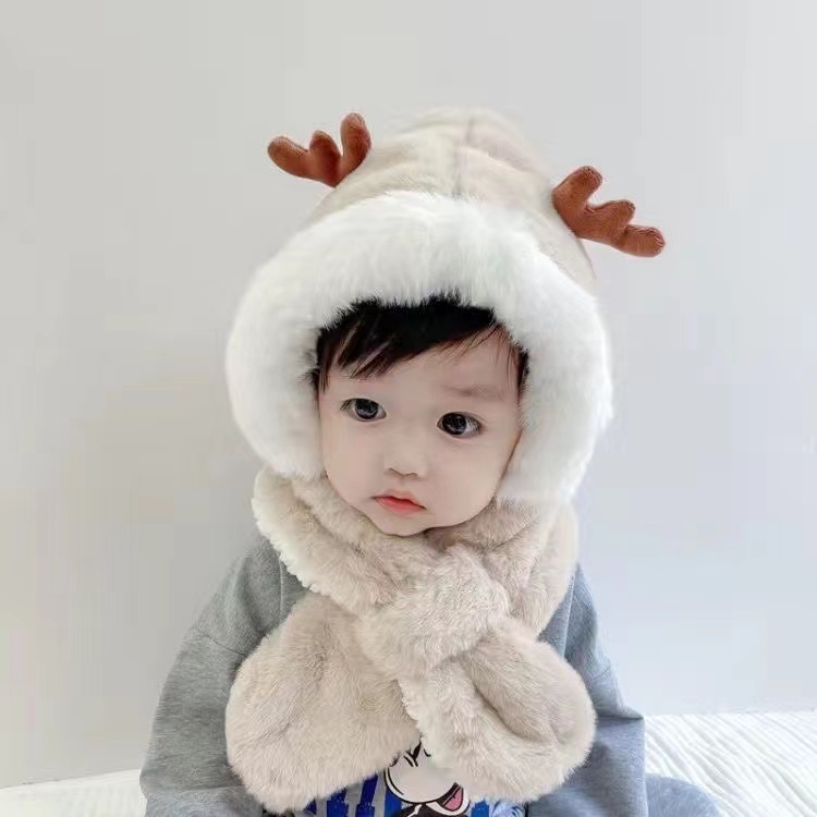Children's Plush Two-Piece Winter Warm Hat Specification drawing