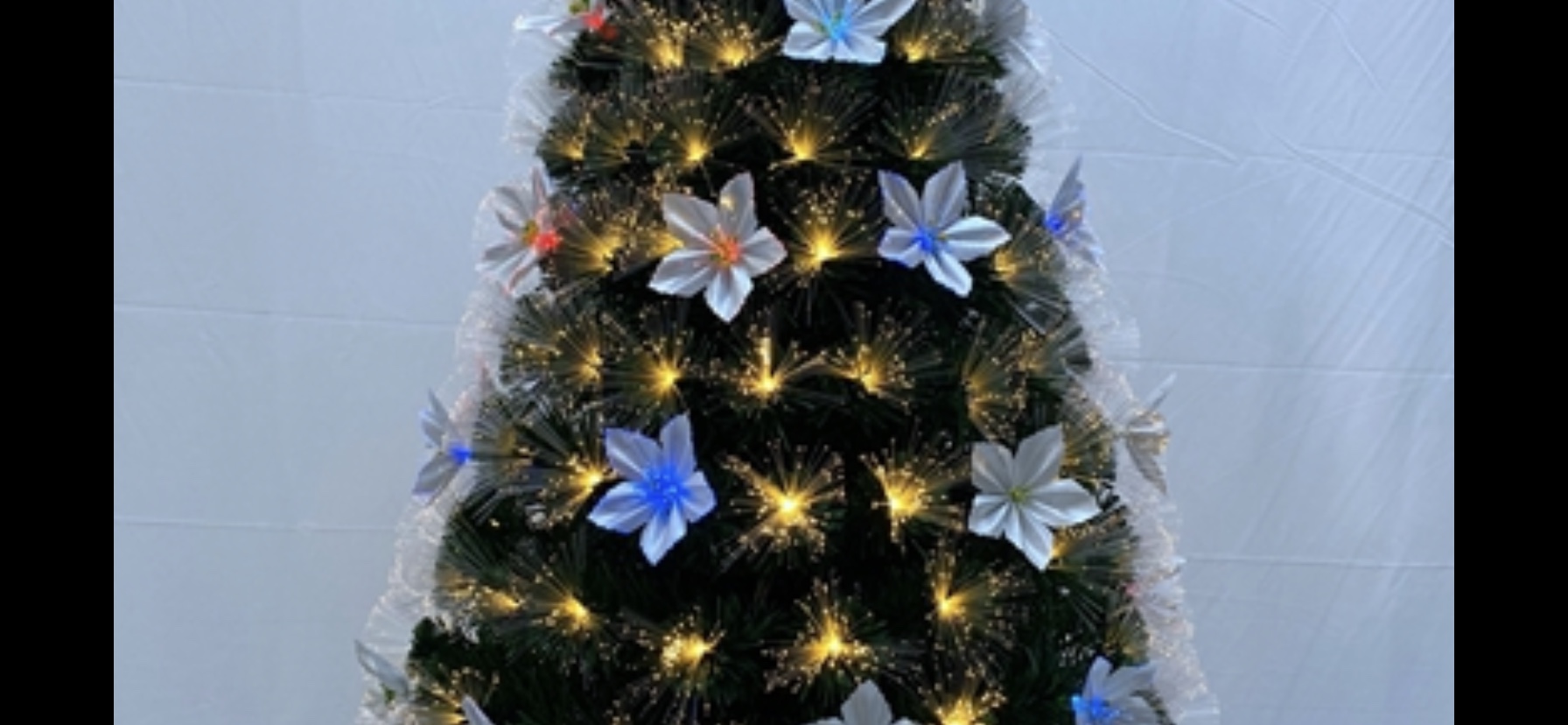 1.8米银色光纤圣诞花树，光纤树产品图