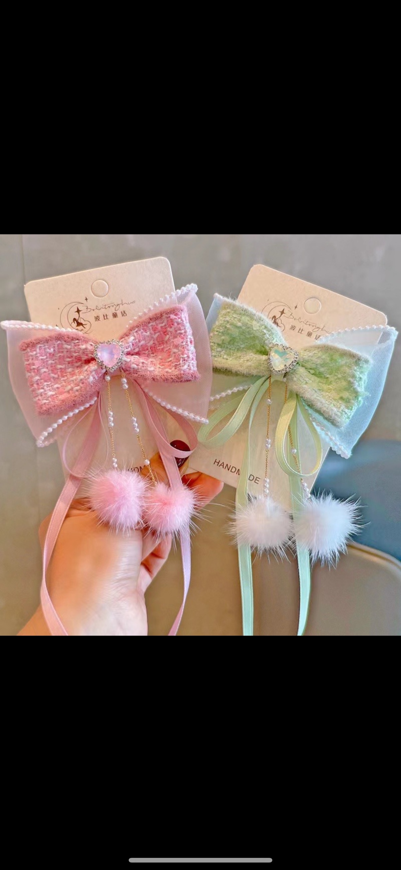 Hairball knot children's accessories Everything Creative trend hair accessories Cute Princess gentle accessories bow tie Diamond 556 thumbnail