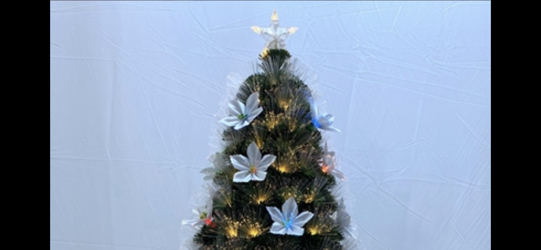 1.8米银色光纤圣诞花树，光纤树细节图