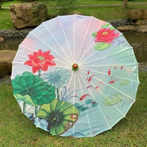 中式古风伞绸布伞油纸伞汉服伞拍照伞大花伞吊顶装饰雨伞