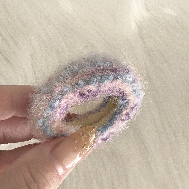 Autumn/Winter Painter Wind Section Dye Mixed Color Soft And Non-Damaging Towel Circle Scrunchie Temperament Sweet Base Bun Hair Ornaments Application Scenario