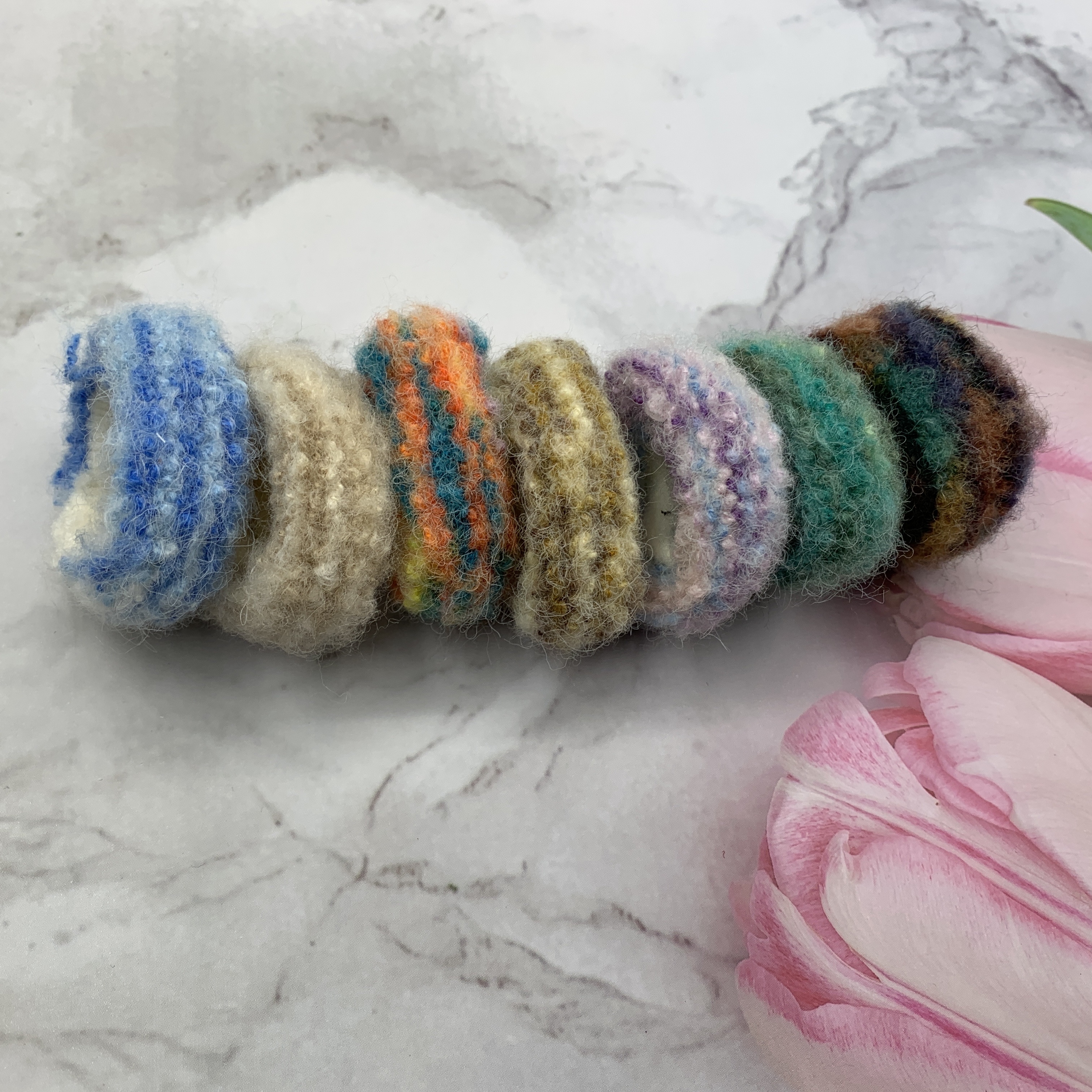 Autumn/Winter Painter Wind Section Dye Mixed Color Soft And Non-Damaging Towel Circle Scrunchie Temperament Sweet Base Bun Hair Ornaments details Picture