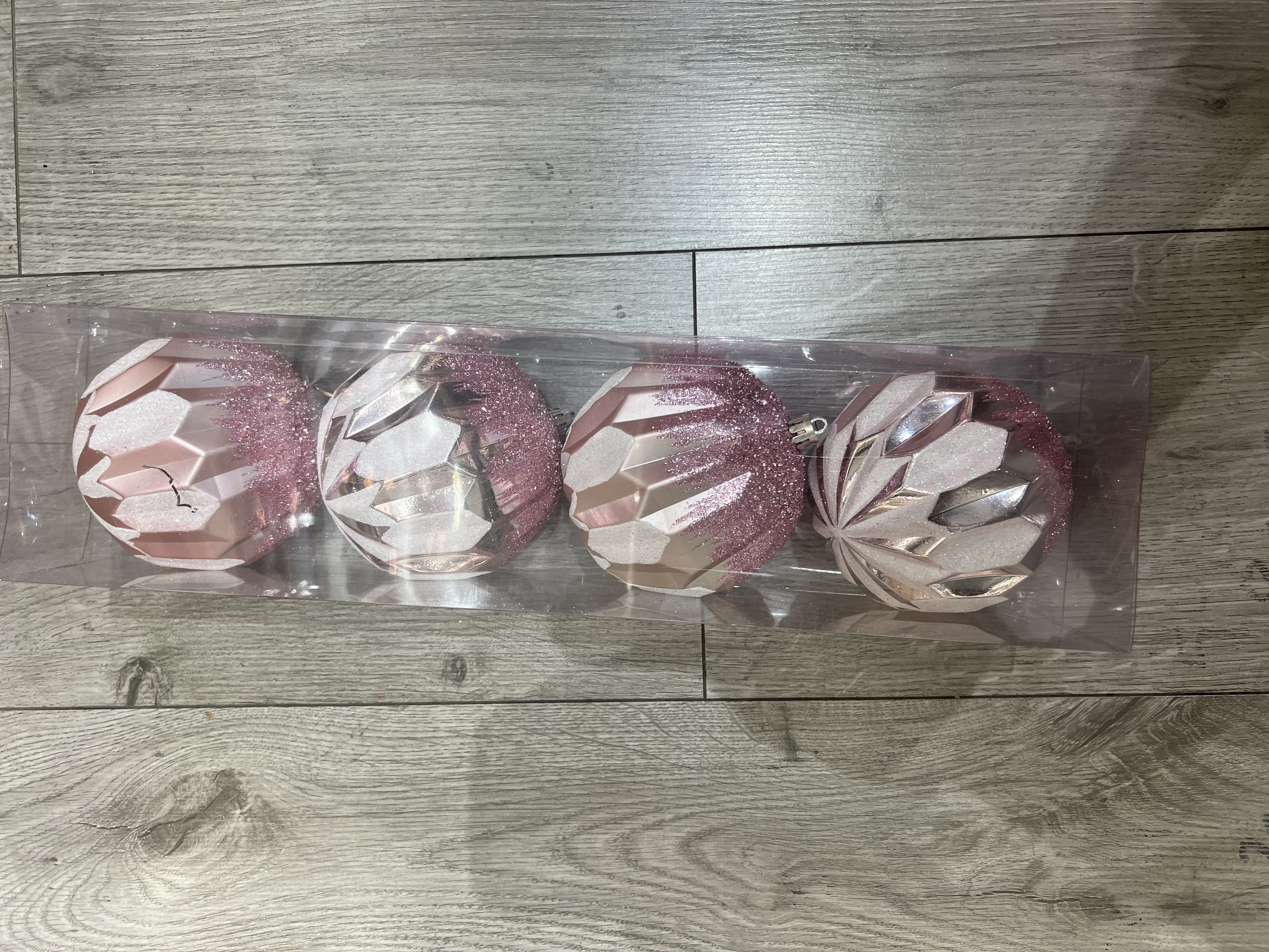 圣诞节装饰 圣诞球彩绘pvc盒装