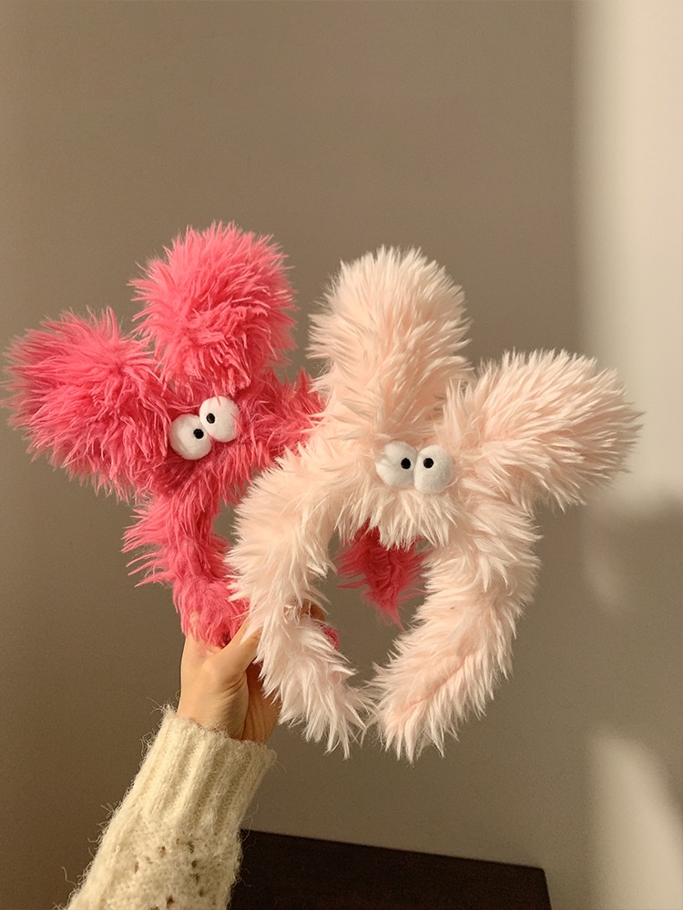 Customized Funny Girl Big Eyes Plush Hair Hoop