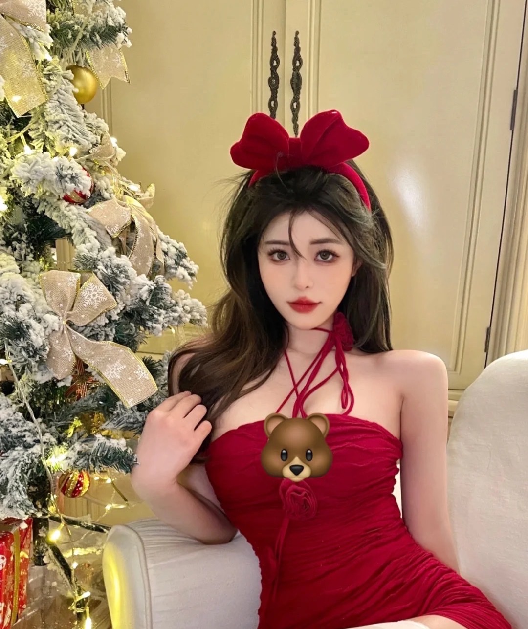 Christmas Explosive Princess On The Run Headband Net Red Head Buckle New Year Wine Red Velvet Bow Children Adult Headwear Qian Ann Accessories