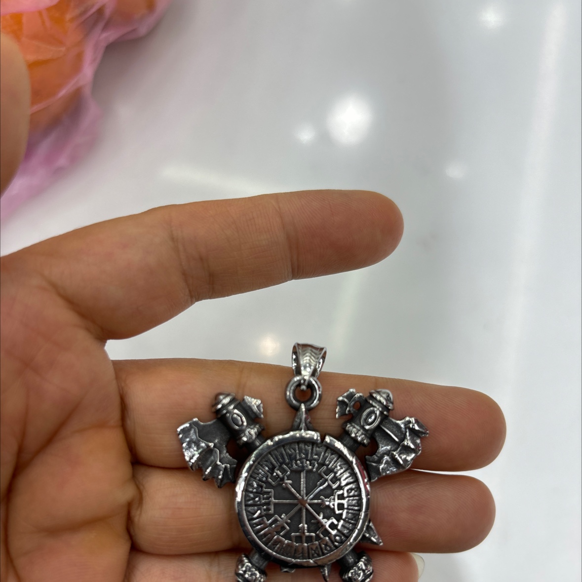 Stainless steel Viking pendant details Picture