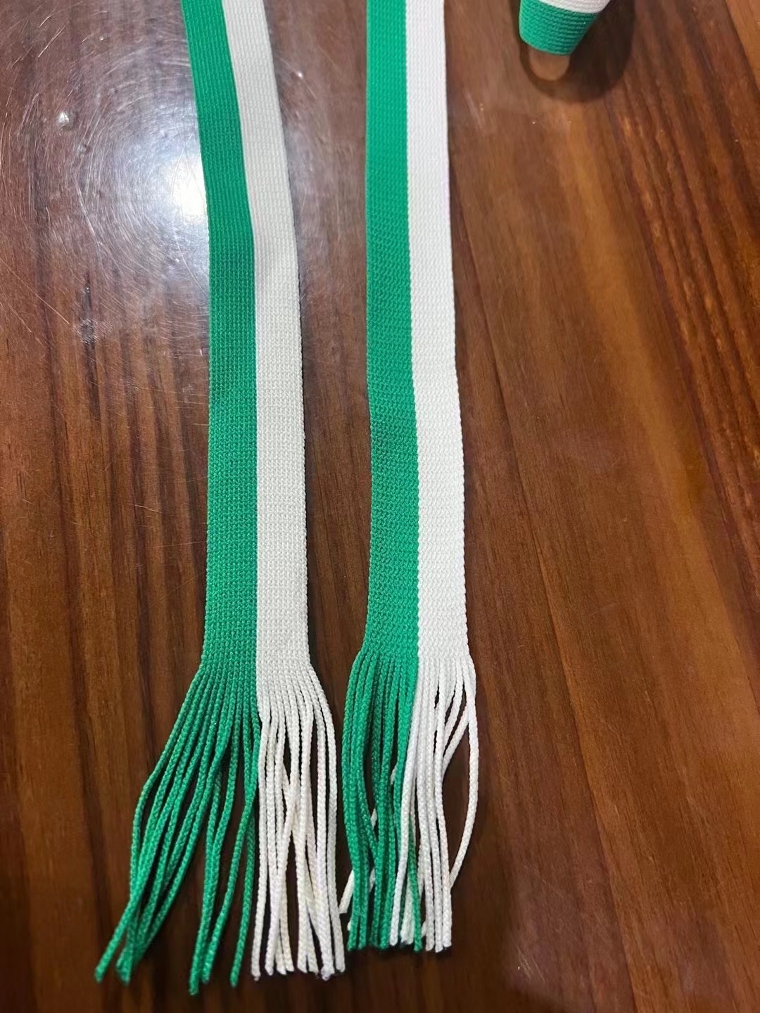 Two-Color Polyester Knit With Jacquard Belt Hoodie Sweatpants Drawstring Accessories Decorative Fringe Ribbon Curtain Binding Fringe Rope Specification drawing