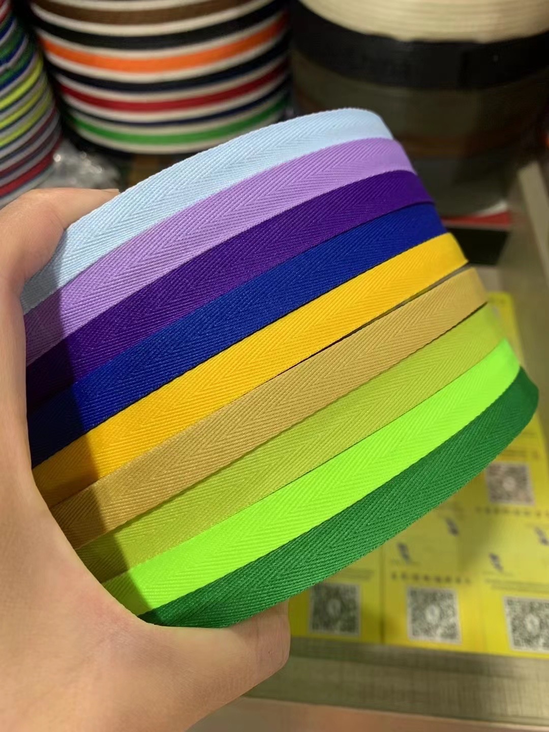 Spot Polyester Color Herringbone Woven Belt 1Cm-4Cm6 Specification Baby Clothing Piping Shoe Clothing Accessories Collar Edge details Picture