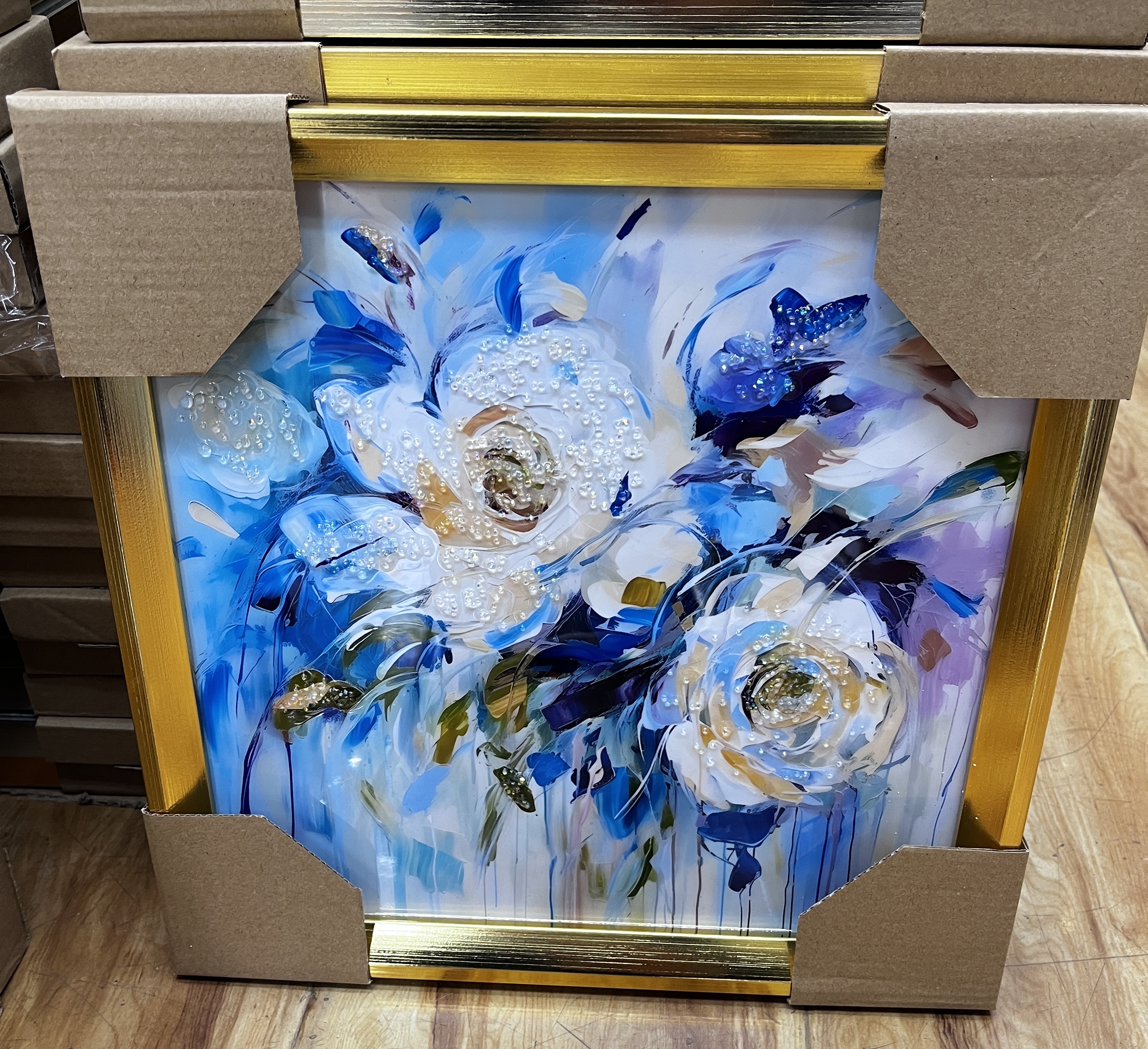 Venta directa de fábrica sala de estar pintura decorativa fondo de pared pintura de suelo dormitorio mural de cabecera de cama moderna luz basalto de lujo pintura colgante Application Scenario