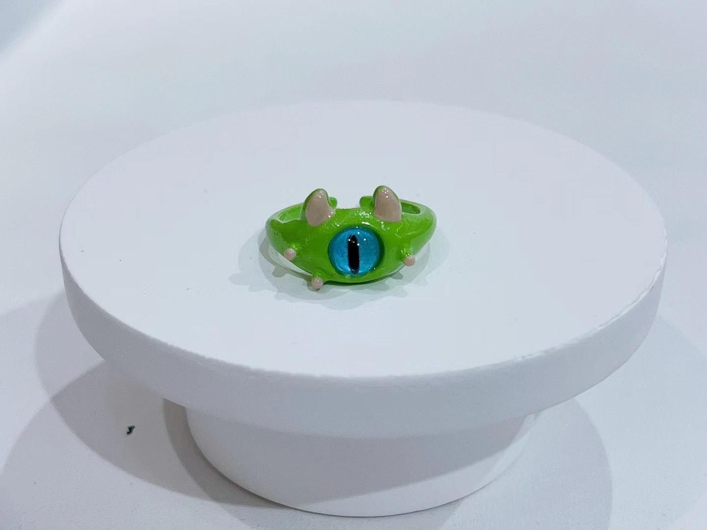 Cartoon oil-dripping monster Open ring