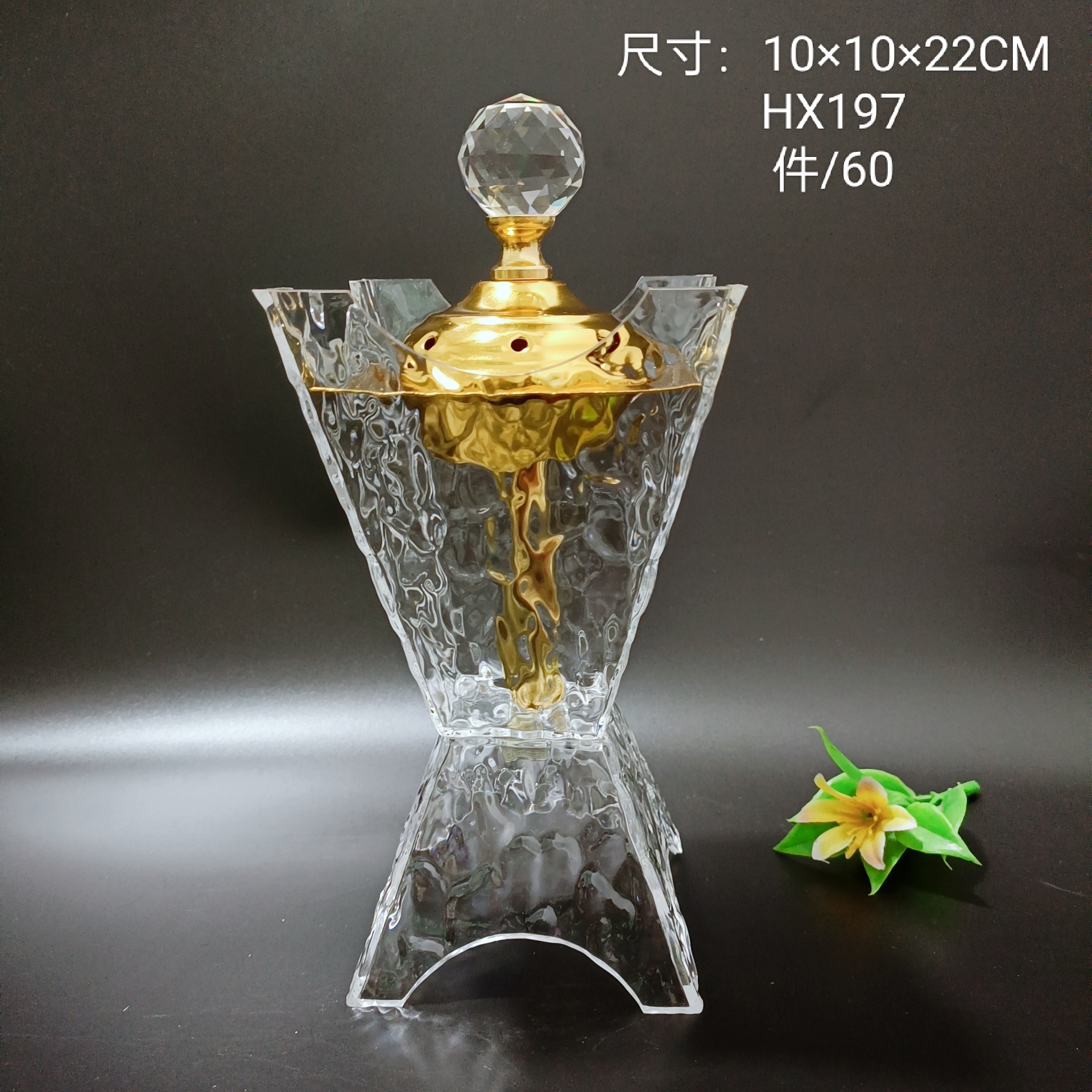 Selling Transparent Acrylic Pc Incense Burner Charcoal Stove Crafts details Picture