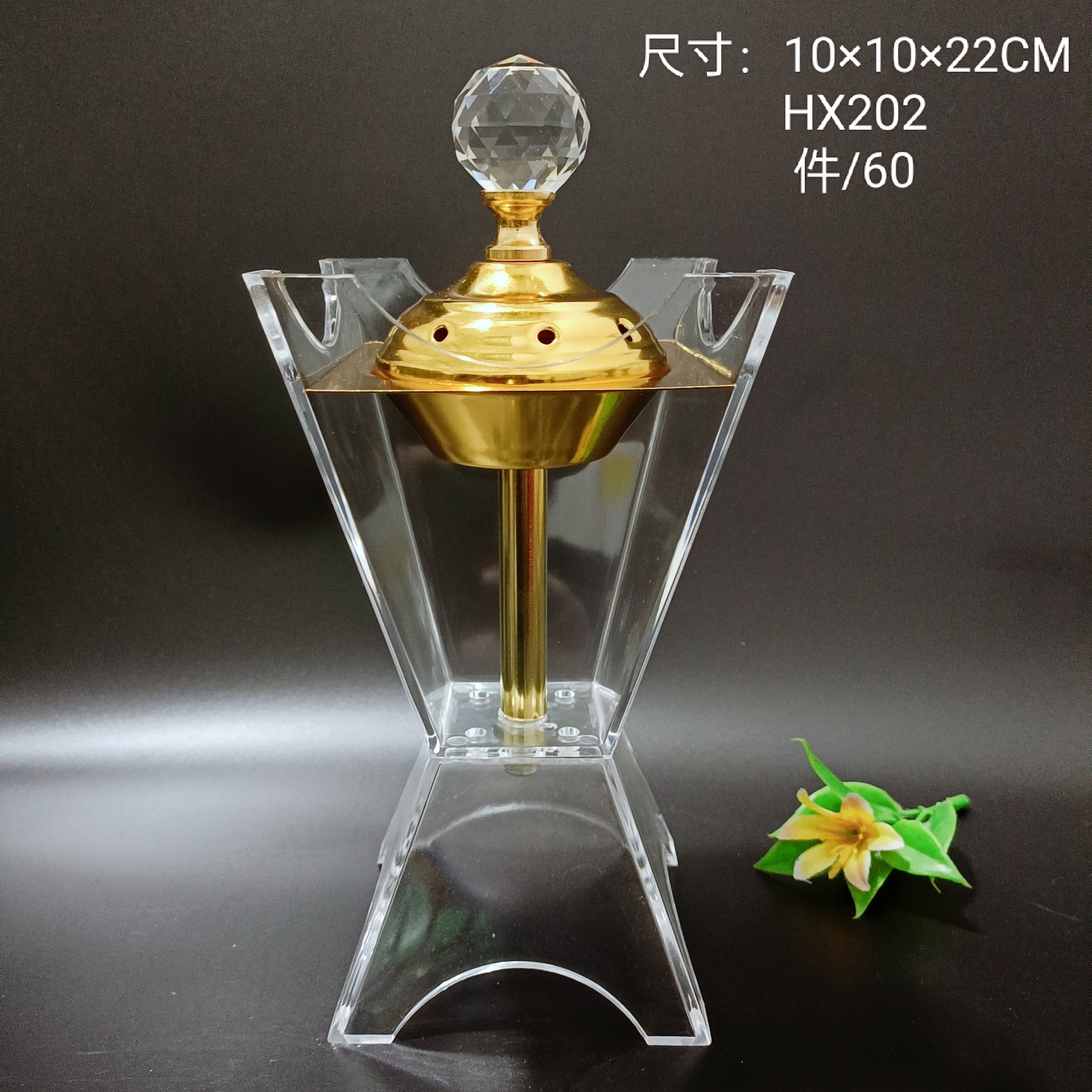 Selling Transparent Acrylic Pc Incense Burner Charcoal Stove Crafts Item Picture
