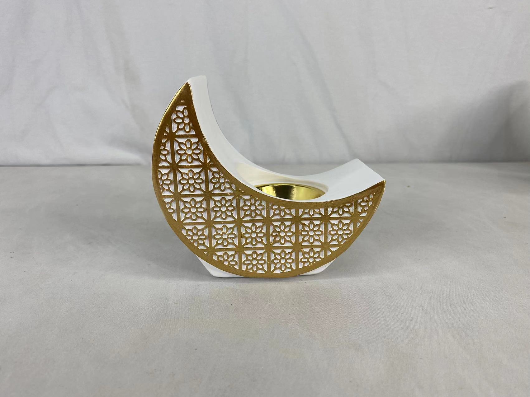 New Ramadan Resin Moon Incense Burner Charcoal Stove Specification drawing