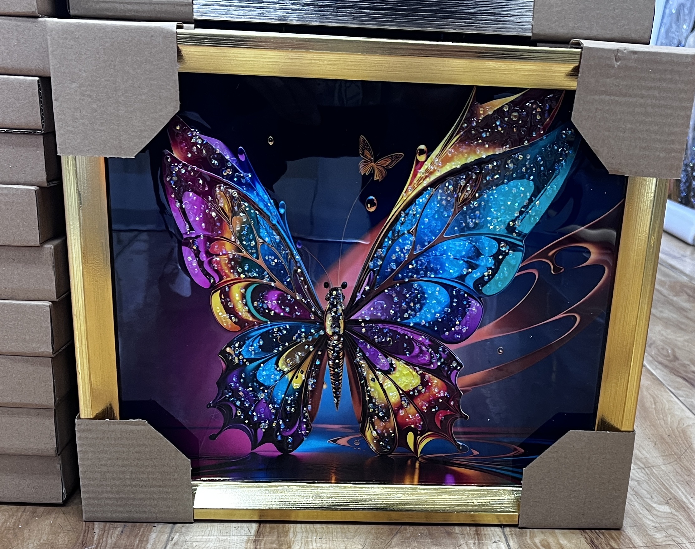 Venta directa de fábrica sala de estar pintura decorativa fondo de pared pintura de suelo dormitorio mural de cabecera de cama moderna luz basalto de lujo pintura colgante Item Picture