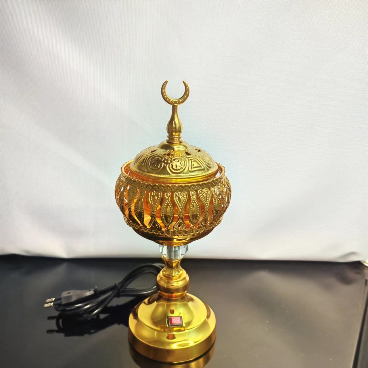 New Hardware Electroplating Incense Burner Electric Furnace Charcoal Stove Gift Crafts Specification drawing