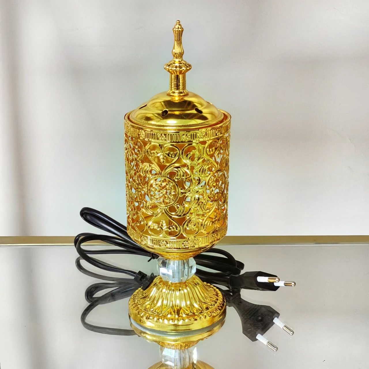 New Hardware Electroplating Incense Burner Electric Furnace Charcoal Stove Gift Crafts Application Scenario