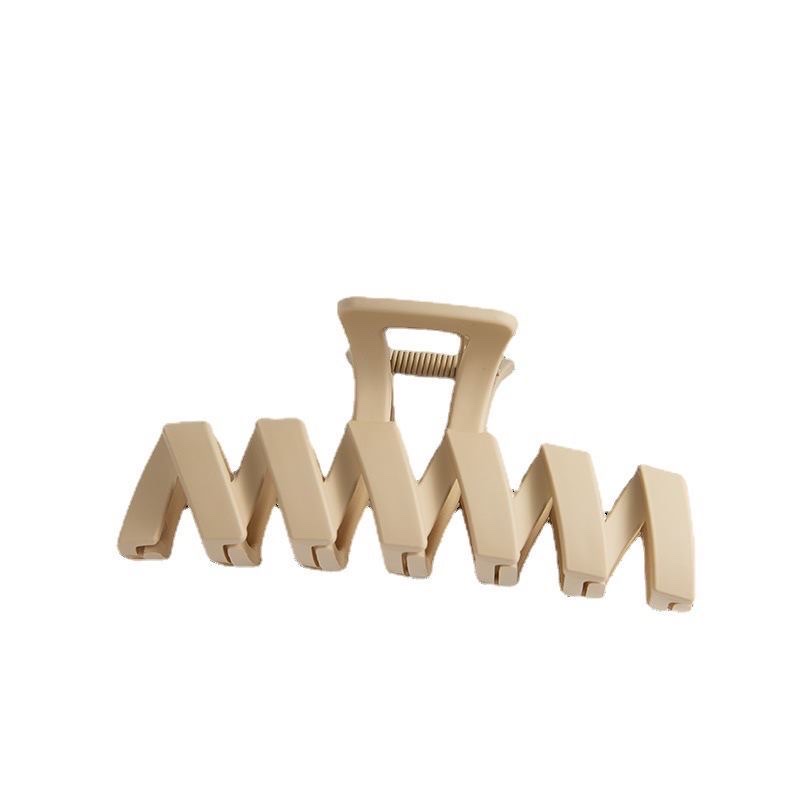 Popular frosted wave hollow-out large grips simple temperament back head bun hair grips new hair clip women thumbnail