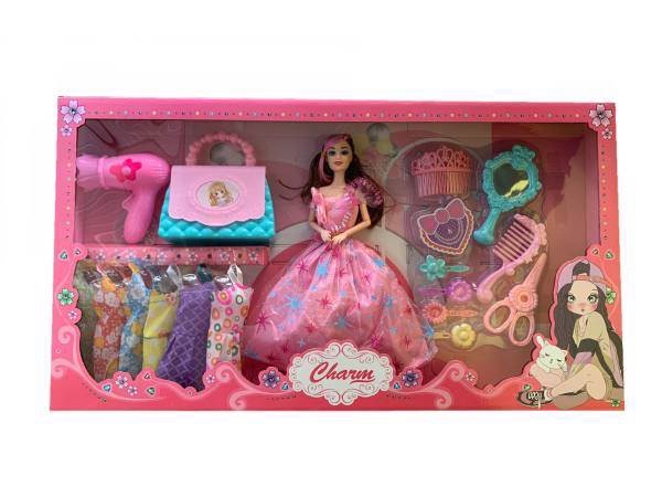 娃娃礼盒套装吹风筒包包镜子过家家女孩玩具玩具