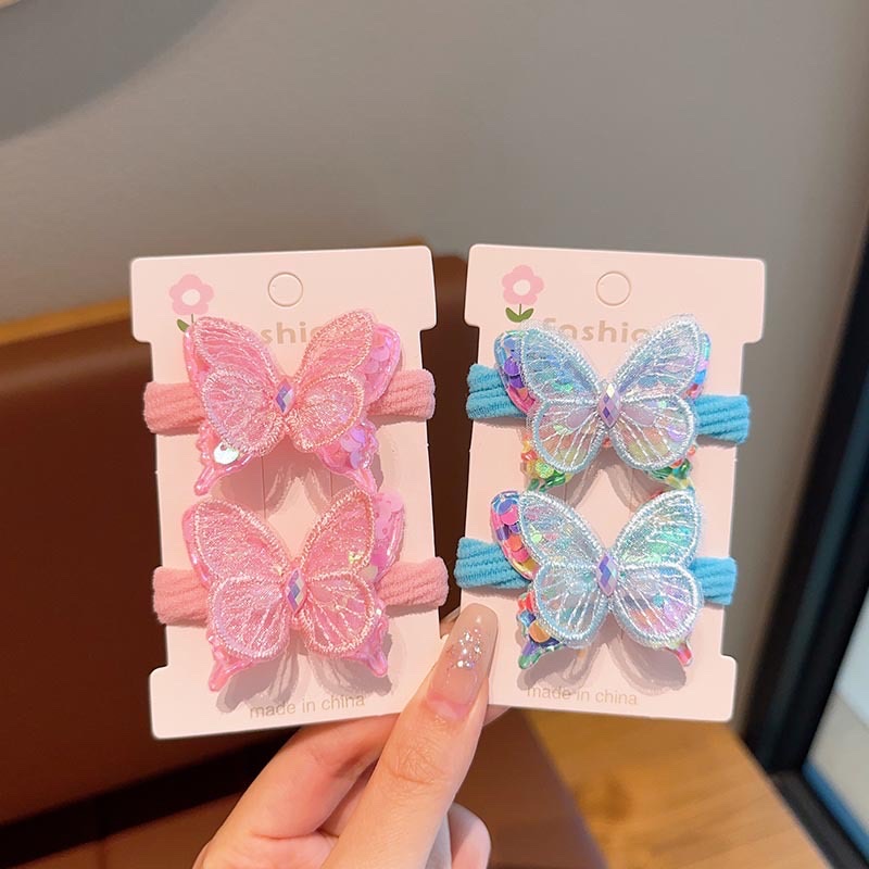 Bailey accessories, children's hair tie, sequined hair tie, little girl bow hair accessory, cute elastic baby super sprout circle Application Scenario