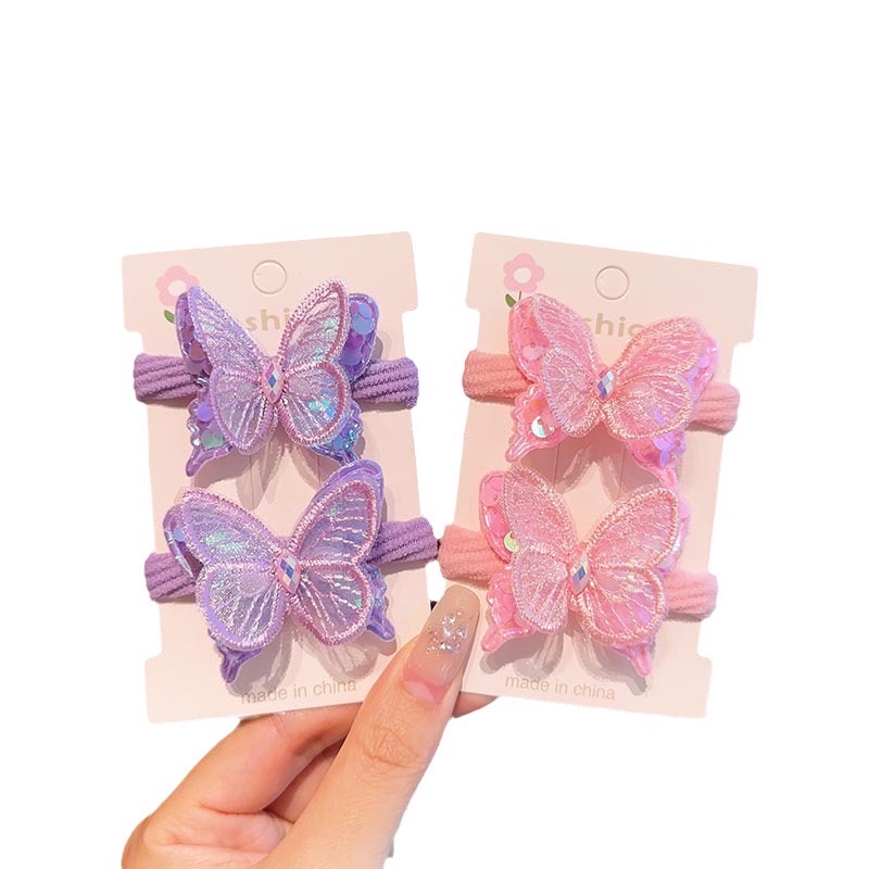 Bailey accessories, children's hair tie, sequined hair tie, little girl bow hair accessory, cute elastic baby super sprout circle Item Picture