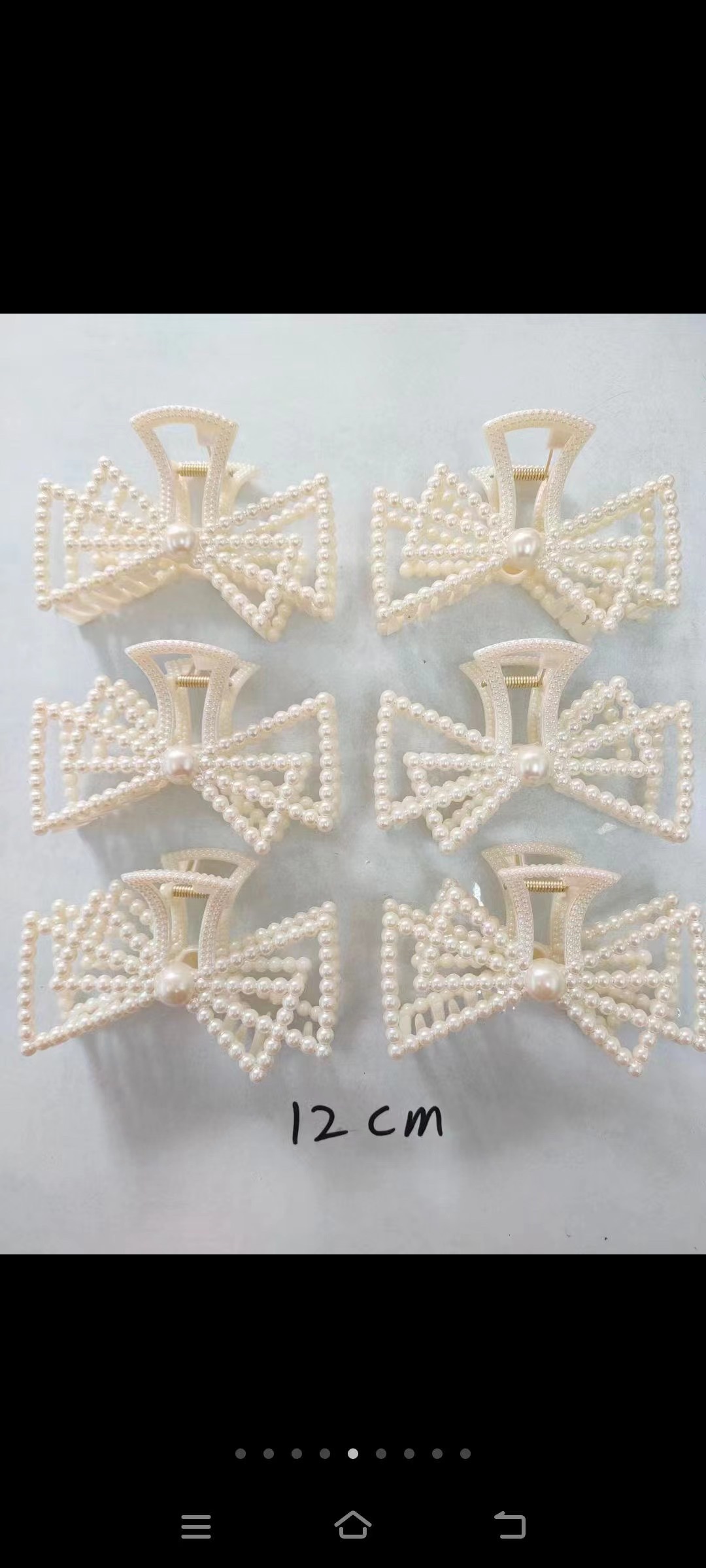 International Trade City good accessories 3569 booth, pearl hair grab, large hair grab, popular pearl color ponytail clip thumbnail