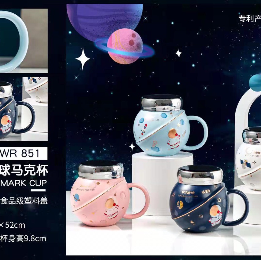 Nordic-style ceramic cups, office cups, mugs with LIDS and spoons, daily-use cups, cartoon cups, 59 details Picture