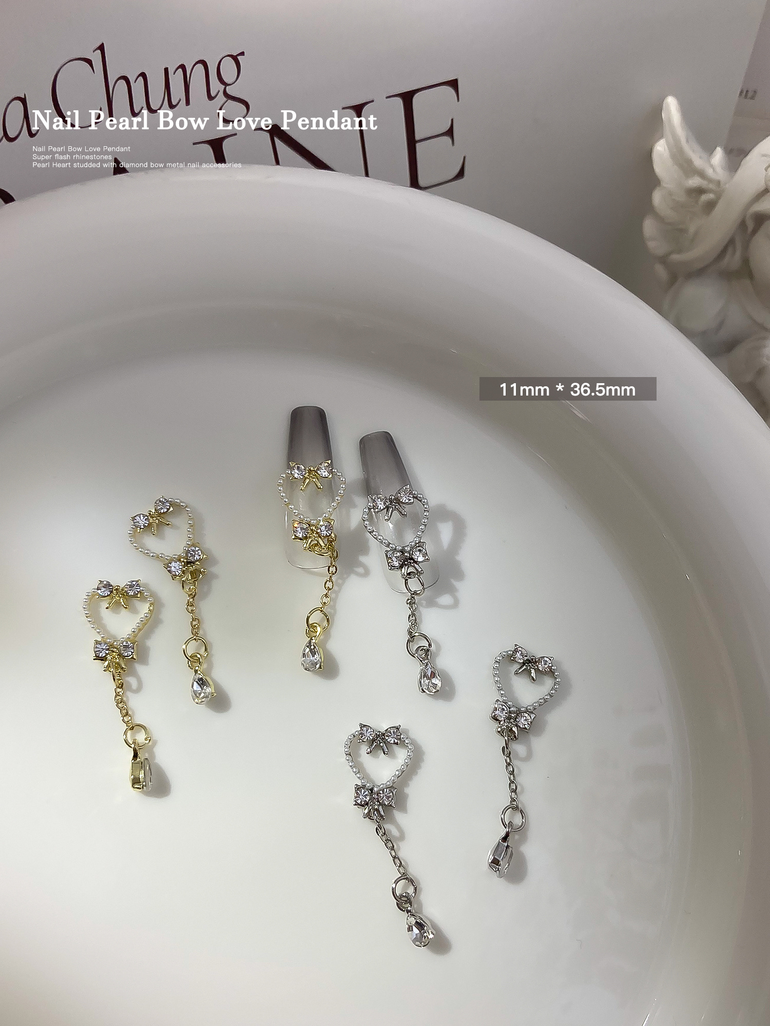 2023 New Launch! Net Red Bow Zircon Ultra Flash Light Luxury Diamond Nail Decoration, Nail Flower Accessories, Gifts Waiting For You To Take! Miss May Have Regret Oh ~ Application Scenario