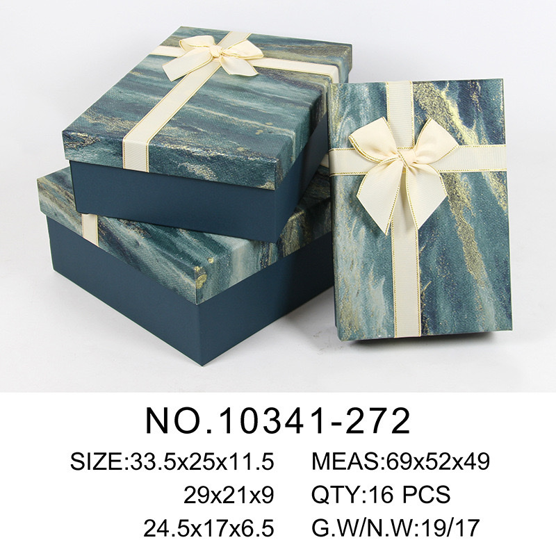 New wallpaper rectangular set box storage box, gift packaging box, high-end packaging box, flower gift box wholesale Item Picture