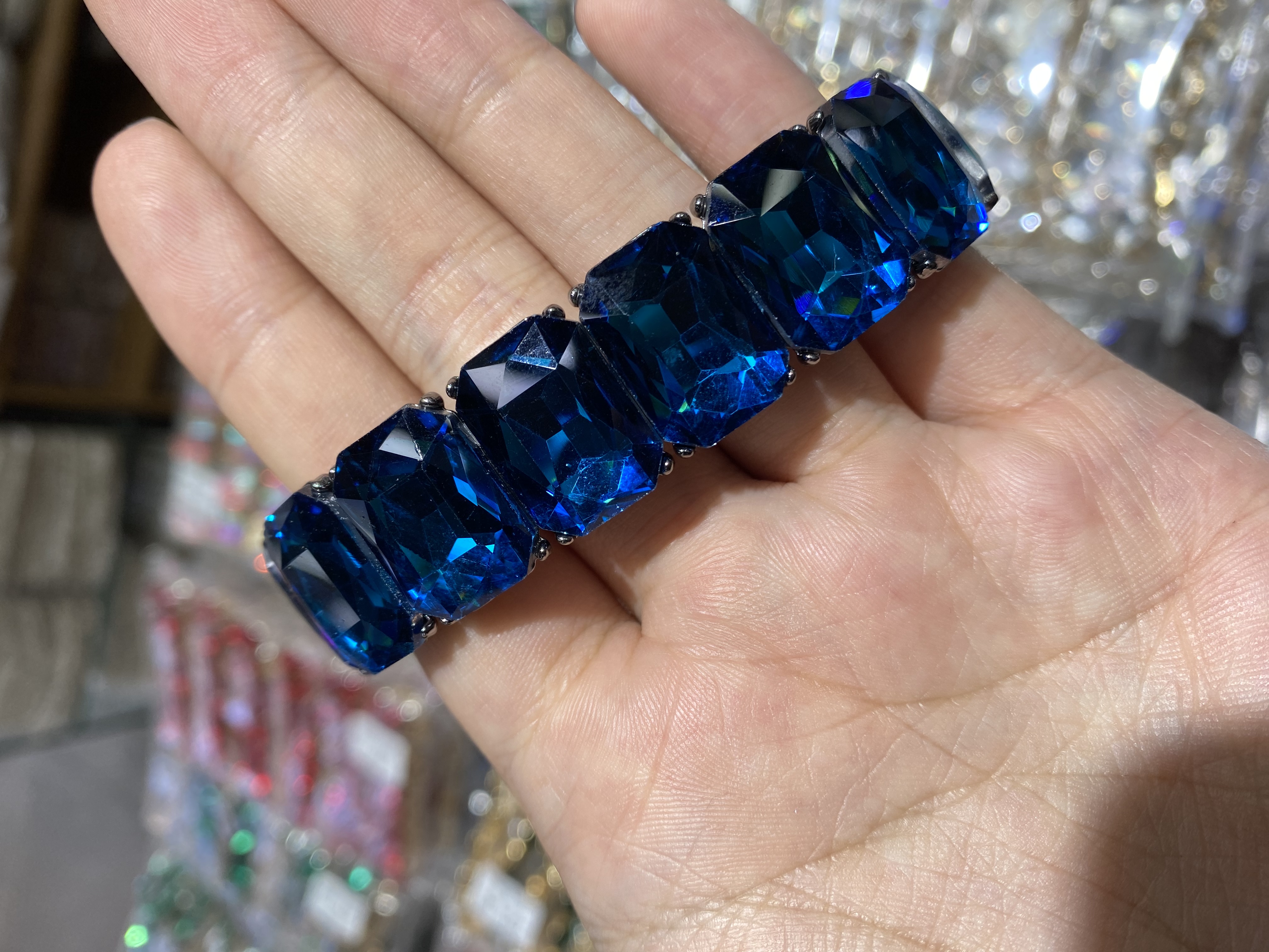 季度现货，欧美风格弹力玻璃手链，佩戴舒适，时尚魅力，不购买你可能会后悔哦详情图2