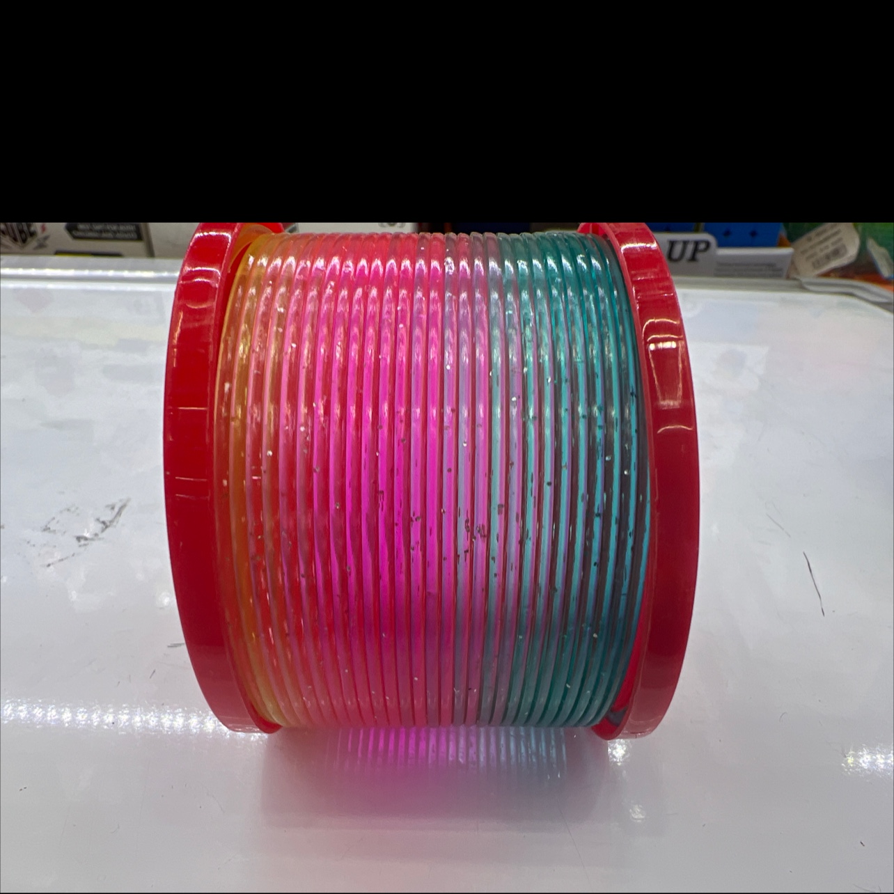 8cm*8cm*6cm Star and Moon Hollow Rainbow Circle children's educational toy with light elastic rainbow circle toy wholesale detail image 4