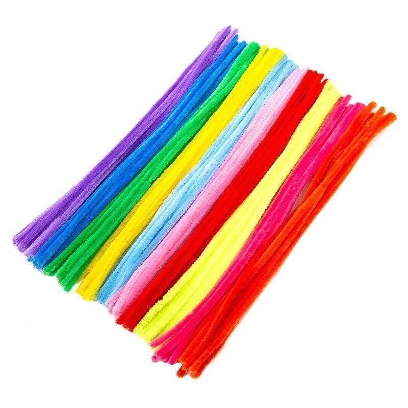 Super dense fleece twist rods, wool strips, diy flower bouquets, art materials, kindergarten children's handmade creative twist rods mixed packaging Specification image