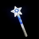 LED以色列国旗五角星闪光棒 发光五角星以色列国旗棒发光节庆用品