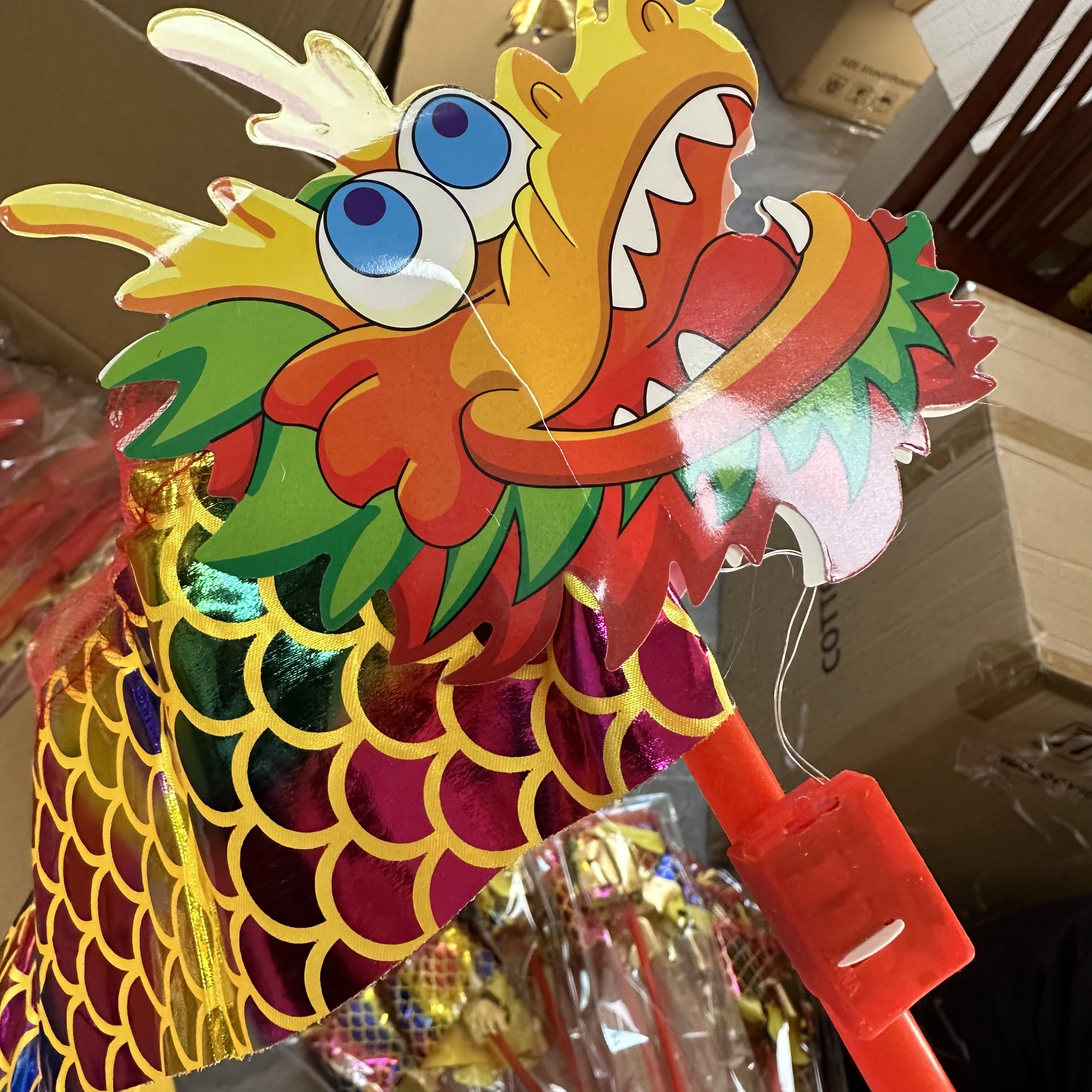 Dragon dance ribbons, dragon dance lantern props, glowing dragon lanterns, best-selling children's toys in the Year of the Dragon, fitness square dragon dance lanterns Item Picture