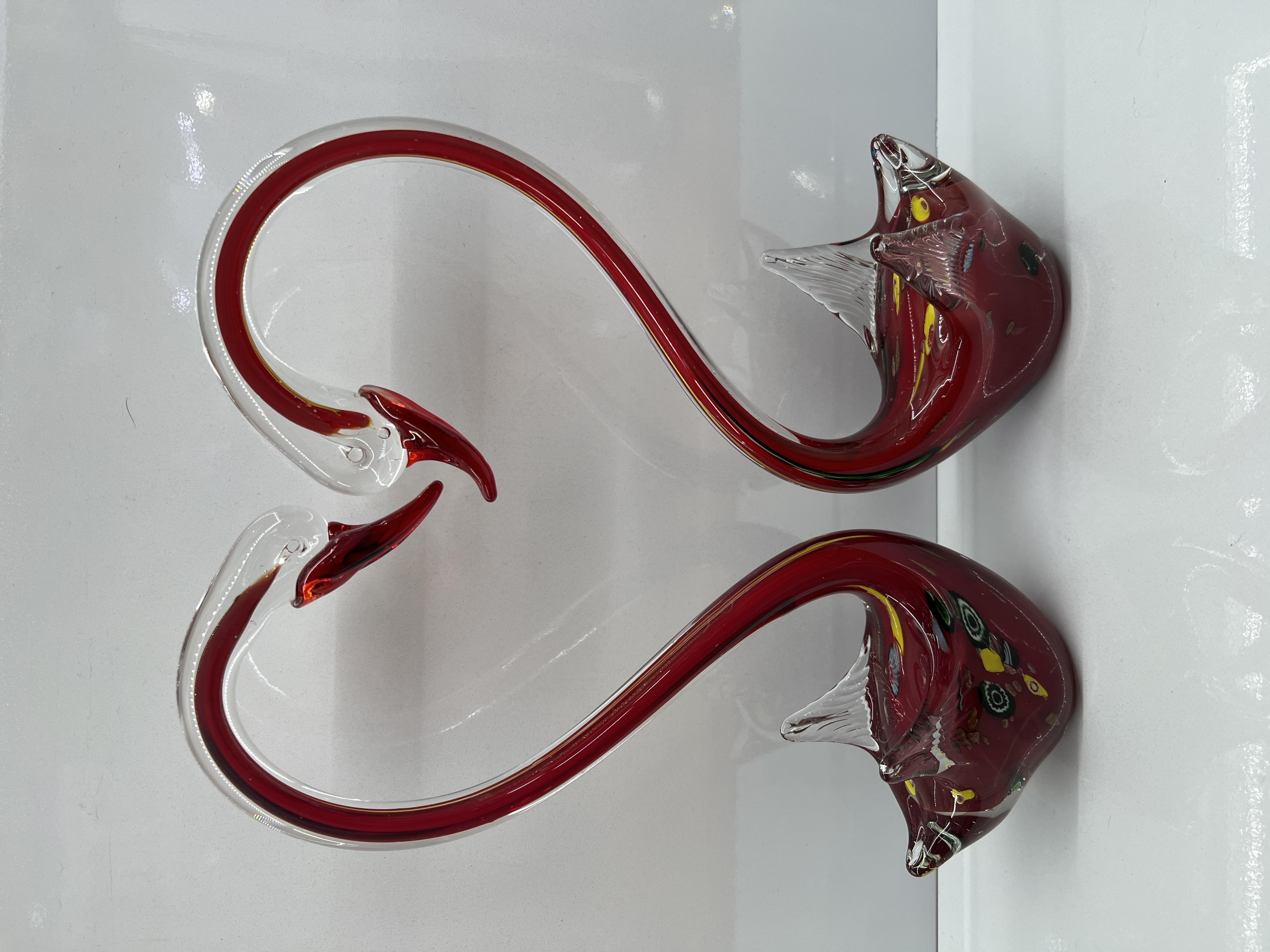 古法琉璃纯手工制作工艺天鹅玻璃工艺品