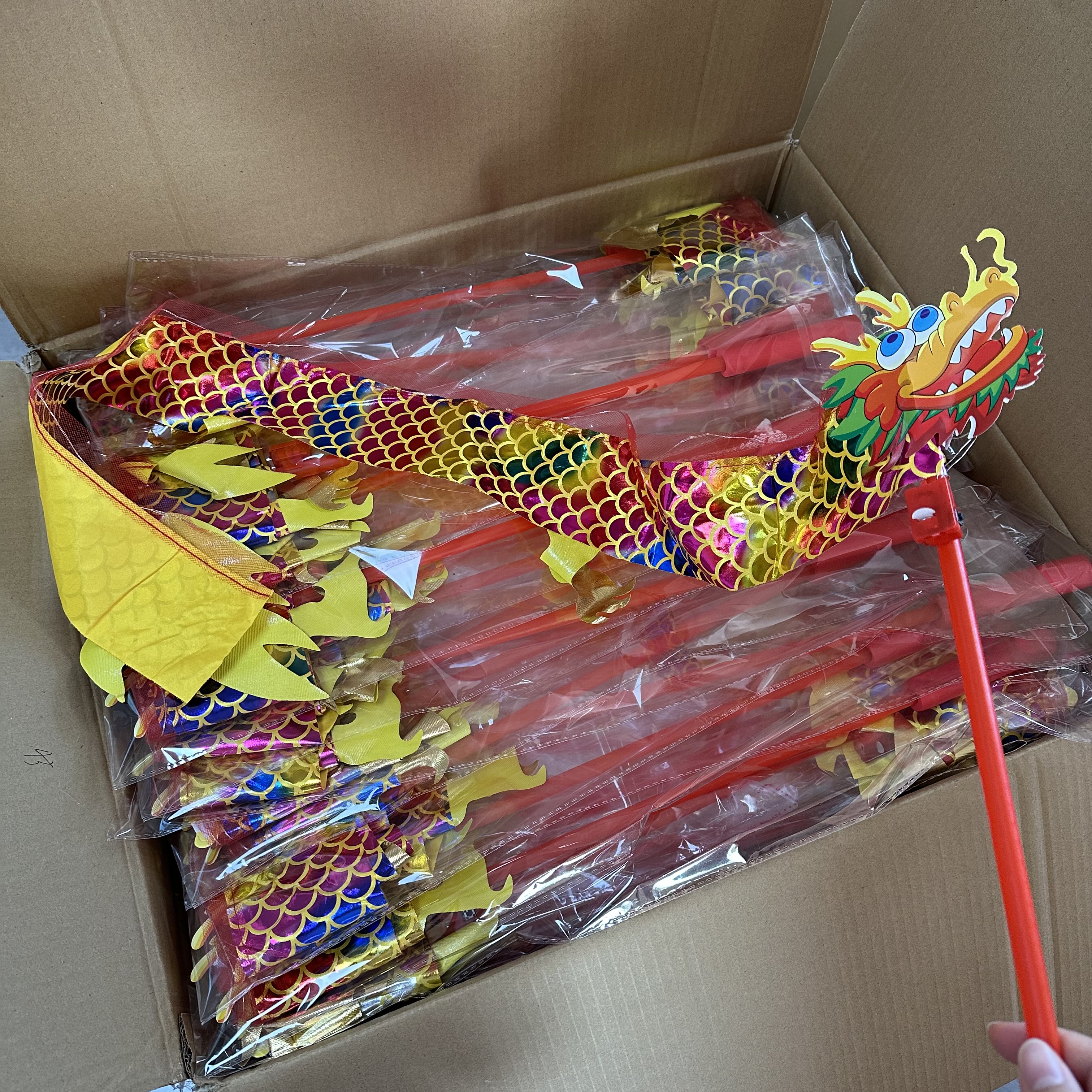 Dragon dance ribbons, dragon dance lantern props, glowing dragon lanterns, best-selling children's toys in the Year of the Dragon, fitness square dragon dance lanterns detail image 5