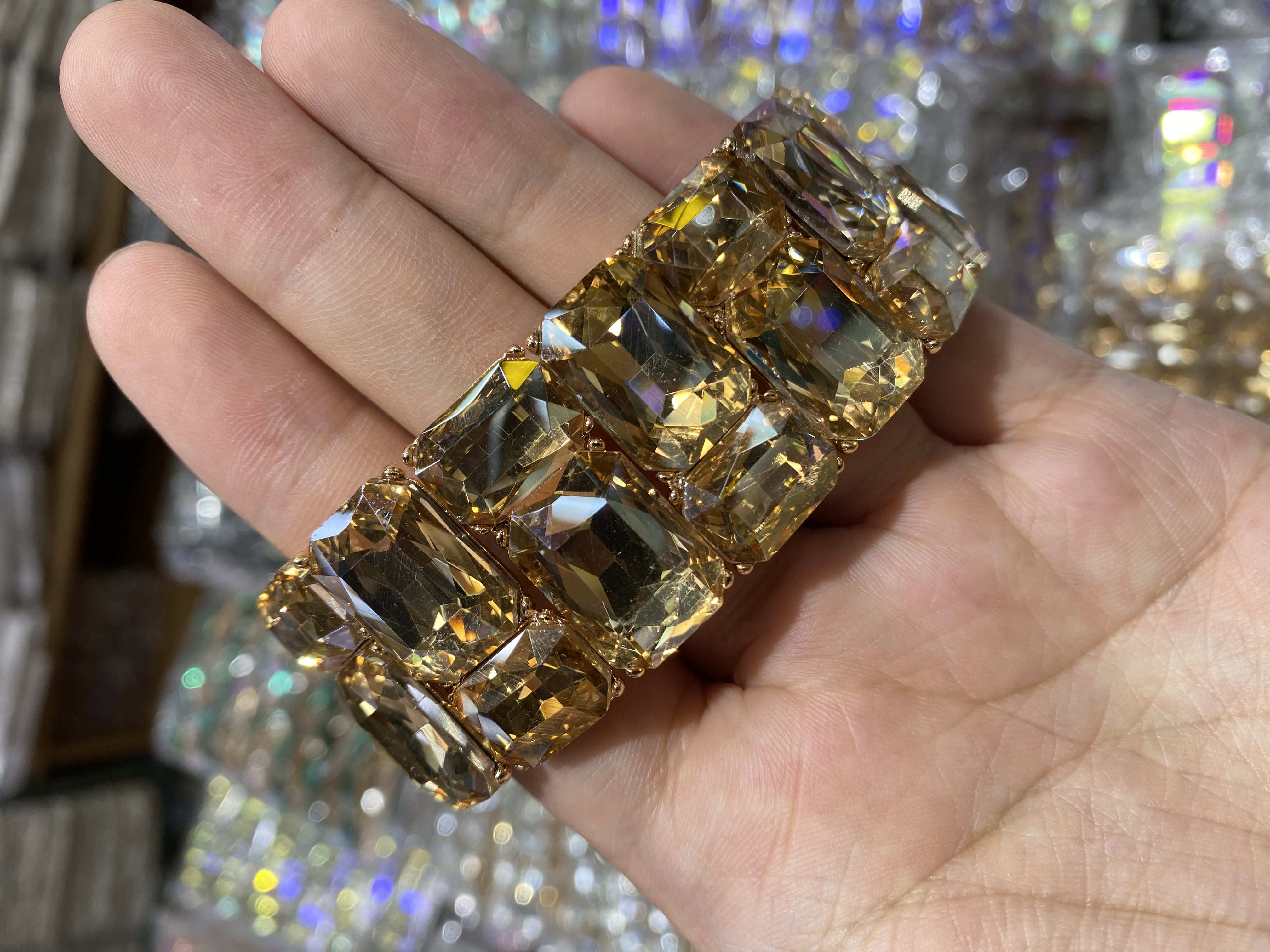 季度现货，欧美风格弹力玻璃手链，佩戴舒适，时尚魅力，不购买你可能会后悔哦详情图7