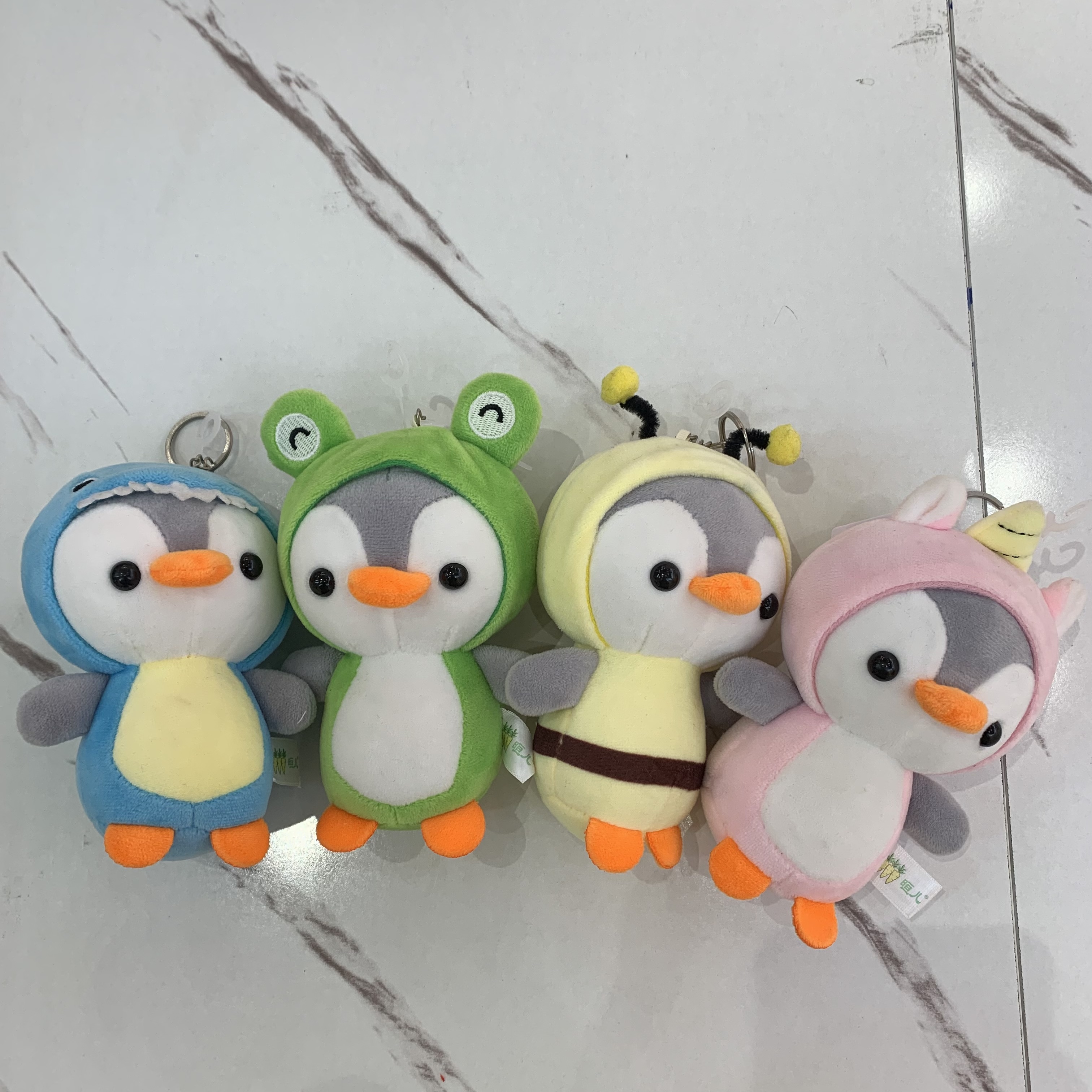 Spot cute plush drag penguin baby doll activity gift plush doll bag key pendant
