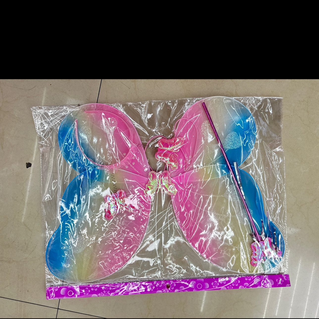 彩色蝴蝶翅膀三件套玩具详情图1