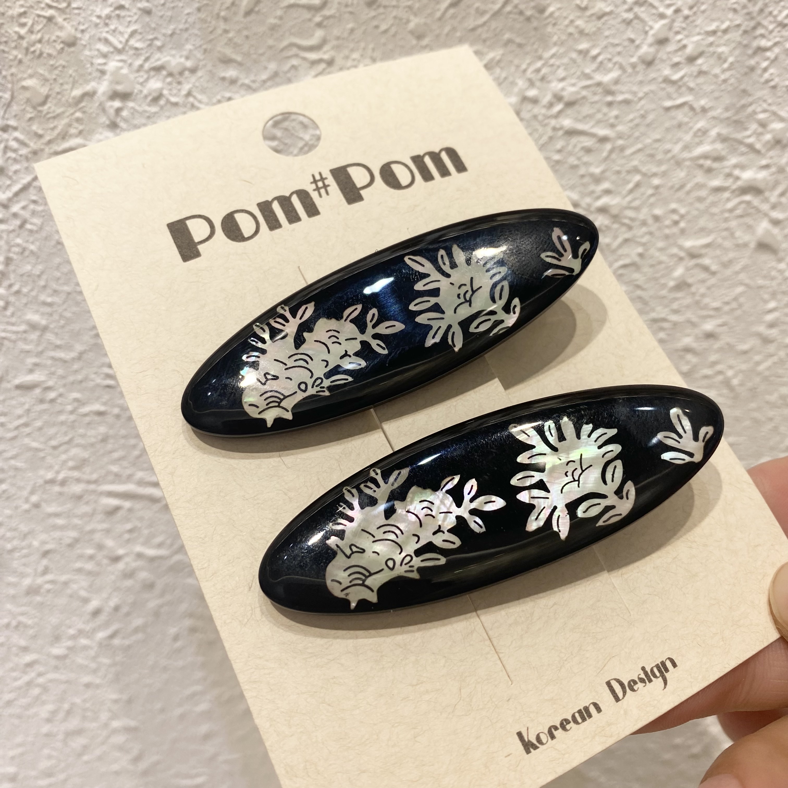 韩版通用发夹卡纸现货pom头饰发卡饰品包装纸卡diy产品图