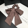 French ribbon hair tie, high-end hair band, satin fabric bow hair tie, simple and versatile Japanese and Korean solid color headwear Application Scenario