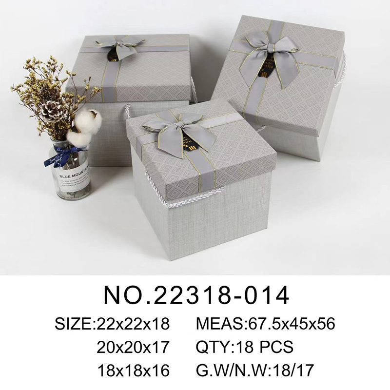 Wholesale of new special paper square set gift boxes, wedding candy boxes, storage boxes and bow gift boxes Specification image